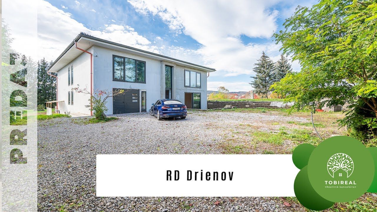 Novostavba 9 izbového rodinného domu v obci Drienov pri Prešove.