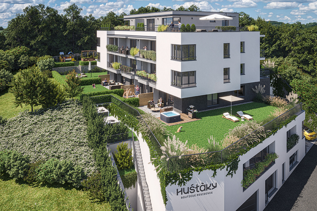 2 izbový byt s predzáhradkou v projekte Huštáky Boutique Residence