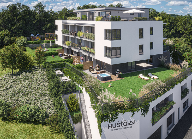 2 izbový byt s predzáhradkou v projekte Huštáky Boutique Residence